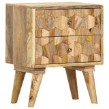 NNEVL Bedside Cabinet 40x30x50 cm Solid Mango Wood