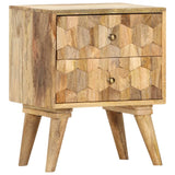 NNEVL Bedside Cabinet 40x30x50 cm Solid Mango Wood