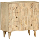 NNEVL Drawer Cabinet 75x35x75 cm Solid Mango Wood