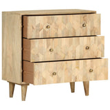 NNEVL Drawer Cabinet 75x35x75 cm Solid Mango Wood