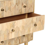 NNEVL Drawer Cabinet 75x35x75 cm Solid Mango Wood