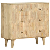 NNEVL Drawer Cabinet 75x35x75 cm Solid Mango Wood