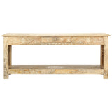 NNEVL Coffee Table 110x50x45 cm Hand Painted Solid Mango Wood