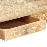 NNEVL Coffee Table 110x50x45 cm Hand Painted Solid Mango Wood