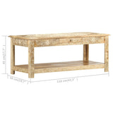 NNEVL Coffee Table 110x50x45 cm Hand Painted Solid Mango Wood