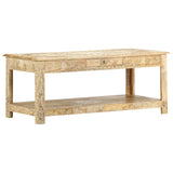 NNEVL Coffee Table 110x50x45 cm Hand Painted Solid Mango Wood