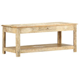 NNEVL Coffee Table 110x50x45 cm Hand Painted Solid Mango Wood