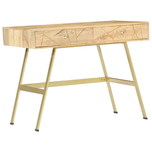 NNEVL Writing Desk with Drawers 100x55x75 cm Solid Mango Wood
