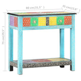 NNEVL Hand Painted Console Table 80x35x75 cm Solid Mango Wood