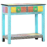 NNEVL Hand Painted Console Table 80x35x75 cm Solid Mango Wood