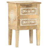 NNEVL Hand Painted Bedside Cabinet 40x30x60 cm Solid Mango Wood