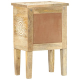 NNEVL Hand Painted Bedside Cabinet 40x30x60 cm Solid Mango Wood