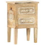 NNEVL Hand Painted Bedside Cabinet 40x30x60 cm Solid Mango Wood