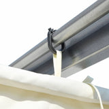 NNEVL Pergola with Retractable Roof Cream White 3x3 m Steel