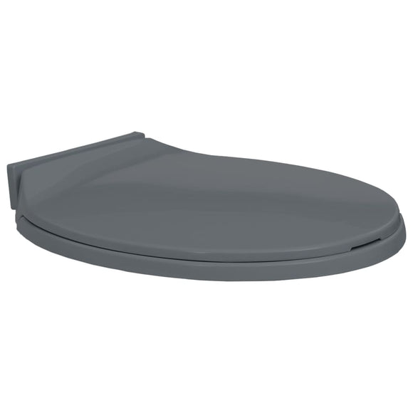 NNEVL Soft-Close Toilet Seat Grey Oval