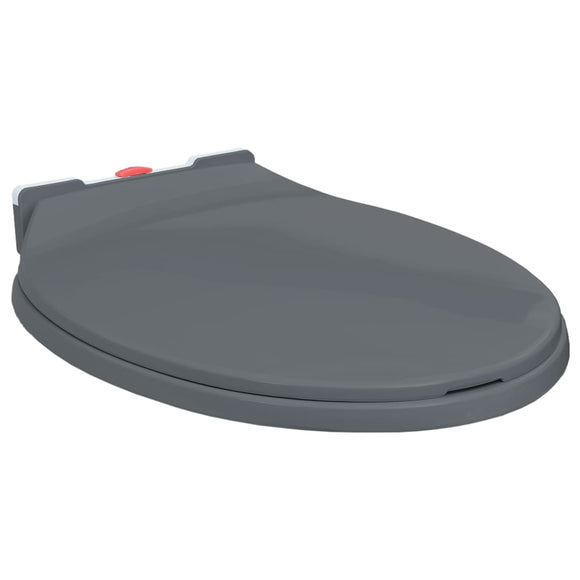 NNEVL Soft-Close Toilet Seat Quick Release Grey Oval