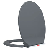 NNEVL Soft-Close Toilet Seat Quick Release Grey Oval