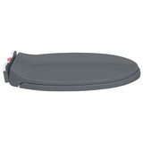 NNEVL Soft-Close Toilet Seat Quick Release Grey Oval