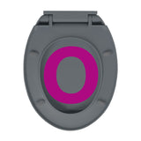NNEVL Soft-Close Toilet Seat Quick Release Grey Oval
