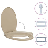 NNEVL Soft-Close Toilet Seat Beige Oval
