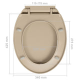 NNEVL Soft-Close Toilet Seat Beige Oval