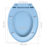NNEVL Soft-Close Toilet Seat Blue Oval