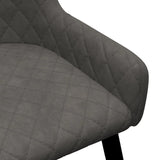 NNEVL Dining Chairs 4 pcs Grey Velvet
