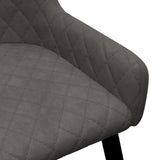 NNEVL Dining Chairs 6 pcs Grey Velvet