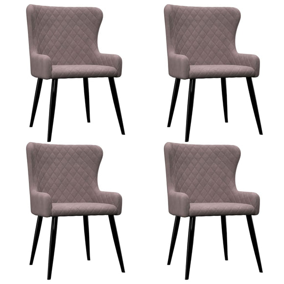 NNEVL Dining Chairs 4 pcs Pink Velvet