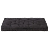 NNEVL Pallet Floor Cushion Cotton 120x80x10 cm Black