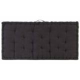 NNEVL Pallet Floor Cushion Cotton 120x80x10 cm Black