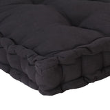 NNEVL Pallet Floor Cushion Cotton 120x80x10 cm Black