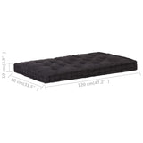 NNEVL Pallet Floor Cushion Cotton 120x80x10 cm Black