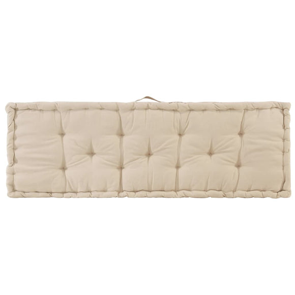 NNEVL Pallet Floor Cushion Cotton 120x40x7 cm Beige