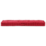 NNEVL Pallet Floor Cushion Cotton 120x40x7 cm Burgundy