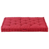 NNEVL Pallet Floor Cushion Cotton 120x80x10 cm Burgundy