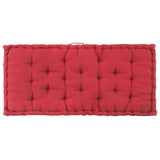 NNEVL Pallet Floor Cushion Cotton 120x80x10 cm Burgundy
