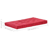 NNEVL Pallet Floor Cushion Cotton 120x80x10 cm Burgundy