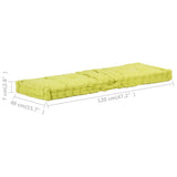 NNEVL Pallet Floor Cushion Cotton 120x40x7 cm Green