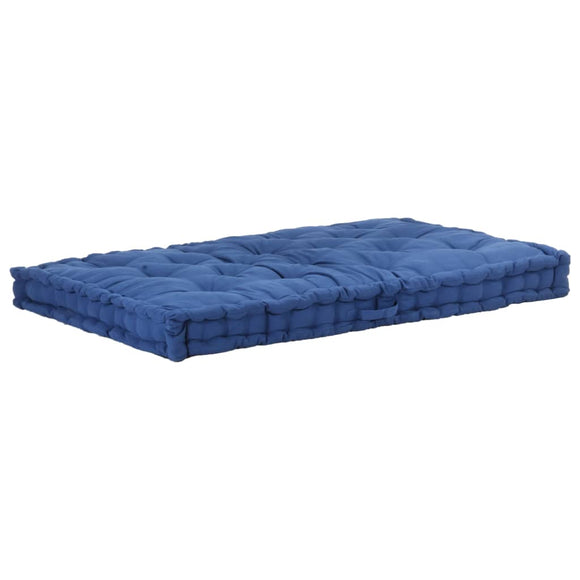 NNEVL Pallet Floor Cushion Cotton 120x80x10 cm Light Blue