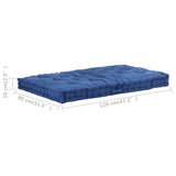 NNEVL Pallet Floor Cushion Cotton 120x80x10 cm Light Blue