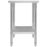 NNEVL Kitchen Work Table 80x60x85 cm Stainless Steel