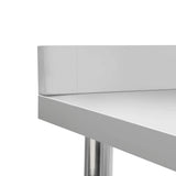 NNEVL Kitchen Work Table with Backsplash 80x60x93 cm Stainless Steel