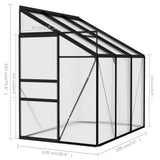 NNEVL Greenhouse Anthracite Aluminium 3.8 m³