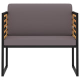 NNEVL Garden Chairs with Cushions 2 pcs Solid Acacia Wood Dark Grey