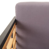 NNEVL Garden Bench with Cushions 136 cm Solid Acacia Wood Dark Grey