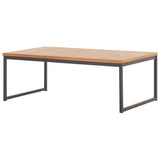 NNEVL Coffee Table 100x60x36cm Solid Acacia Wood and Steel
