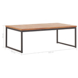 NNEVL Coffee Table 100x60x36cm Solid Acacia Wood and Steel