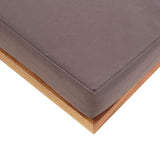 NNEVL Footrest with Cushion 66x66x36 cm Solid Acacia Wood Dark Grey