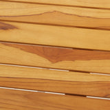 NNEVL Bar Table 120x60x105 cm Solid Teak Wood and Stainless Steel